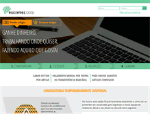 Tablet Screenshot of escrever.com